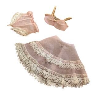 Tammy Doll Undergarments Lingerie Pink Sheer Lace 9091-4 outfit underwear 1960s